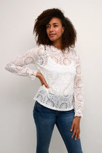 Charger l&#39;image dans la galerie, Blouse dentelle - Cream - 10607994 - Blanc
