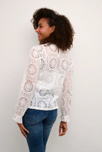 Charger l&#39;image dans la galerie, Blouse dentelle - Cream - 10607994 - Blanc
