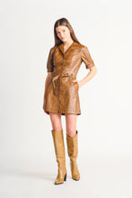 Charger l&#39;image dans la galerie, Robe cuirette brune Dex - 2222001D-brun moyen
