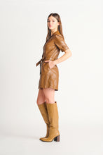 Charger l&#39;image dans la galerie, Robe cuirette brune Dex - 2222001D-brun moyen
