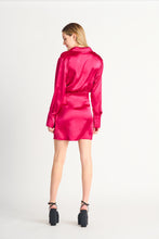 Charger l&#39;image dans la galerie, Robe cache coeur fushia black tape - 2222628T
