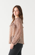 Charger l&#39;image dans la galerie, Blouse léopard rose black tape - 2223544T-animal marron/rose
