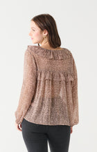 Charger l&#39;image dans la galerie, Blouse léopard rose black tape - 2223544T-animal marron/rose
