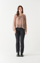 Charger l&#39;image dans la galerie, Blouse léopard rose black tape - 2223544T-animal marron/rose
