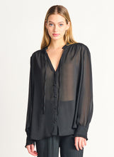 Charger l&#39;image dans la galerie, Blouse noir black tape - 2223714T-noir
