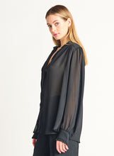 Charger l&#39;image dans la galerie, Blouse noir black tape - 2223714T-noir
