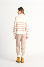 Charger l&#39;image dans la galerie, Tricot rayure zip Dex - 2227034D-rayure

