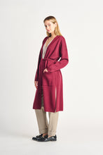 Charger l&#39;image dans la galerie, Cardigan bourgogne black tape - 2227260T-vin de bourgogne
