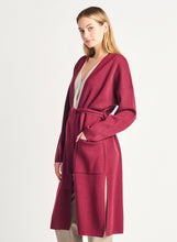 Charger l&#39;image dans la galerie, Cardigan bourgogne black tape - 2227260T-vin de bourgogne
