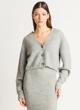 Charger l&#39;image dans la galerie, Cardigan Tricot gris dex - 2227291D-melange gris clair
