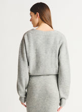 Charger l&#39;image dans la galerie, Cardigan Tricot gris dex - 2227291D-melange gris clair
