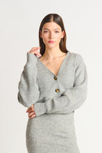 Charger l&#39;image dans la galerie, Cardigan Tricot gris dex - 2227291D-melange gris clair
