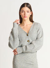 Charger l&#39;image dans la galerie, Cardigan Tricot gris dex - 2227291D-melange gris clair
