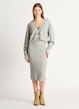 Charger l&#39;image dans la galerie, Cardigan Tricot gris dex - 2227291D-melange gris clair
