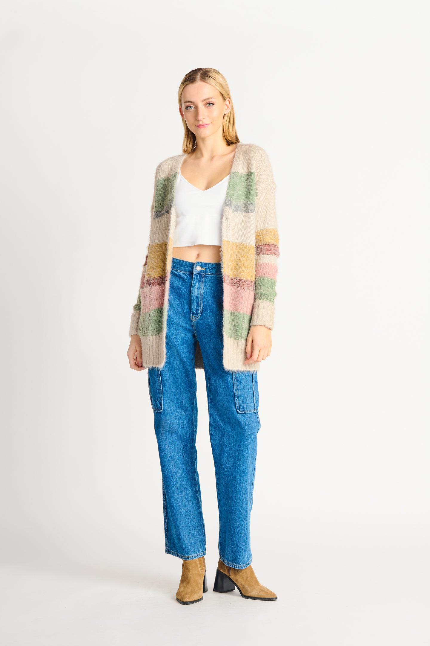Cardigan avoine multicolore Dex - 2227295D-avoine multicolore