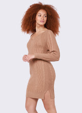 Charger l&#39;image dans la galerie, Robe tricot camel Dex - 2227502D-chameau
