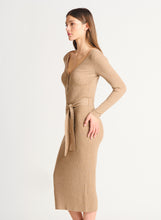 Charger l&#39;image dans la galerie, Robe camel Dex - 2227514D-melange marron clair
