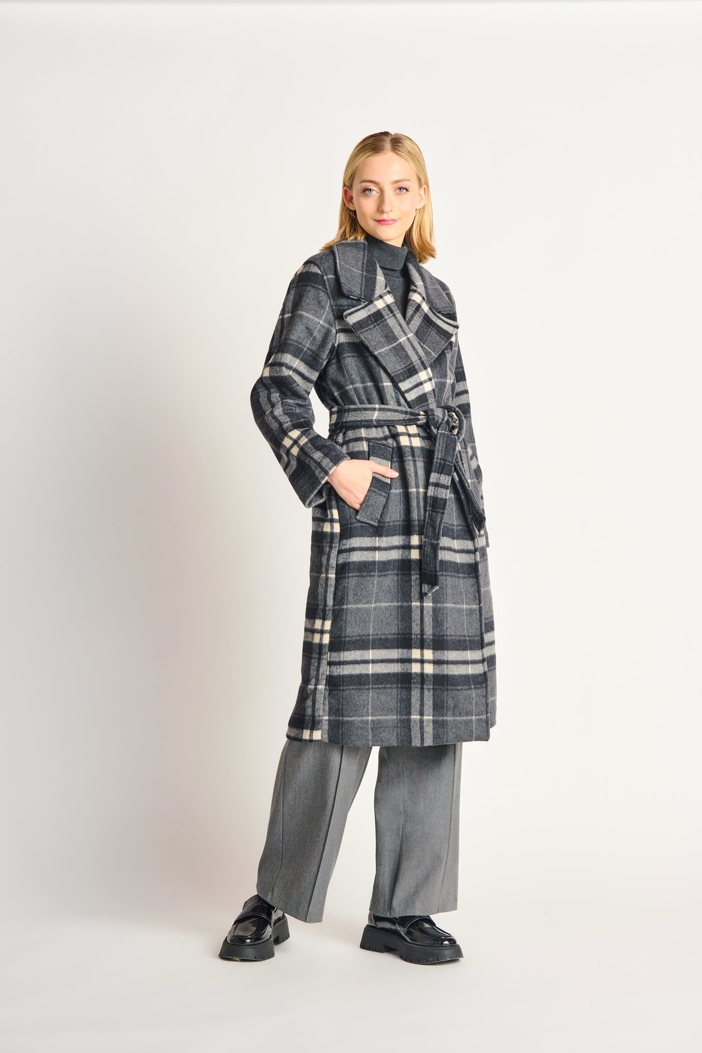 Manteau long carreaux Dex - 2229754D-carreaux