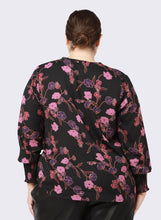 Charger l&#39;image dans la galerie, Blouse fleurie Dex plus - 2273527DP-pivoines rose pourpre
