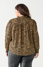 Charger l&#39;image dans la galerie, Blouse print noir/taupe Dex plus - 2273714DP-black/taupe
