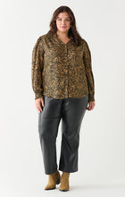 Charger l&#39;image dans la galerie, Blouse print noir/taupe Dex plus - 2273714DP-black/taupe
