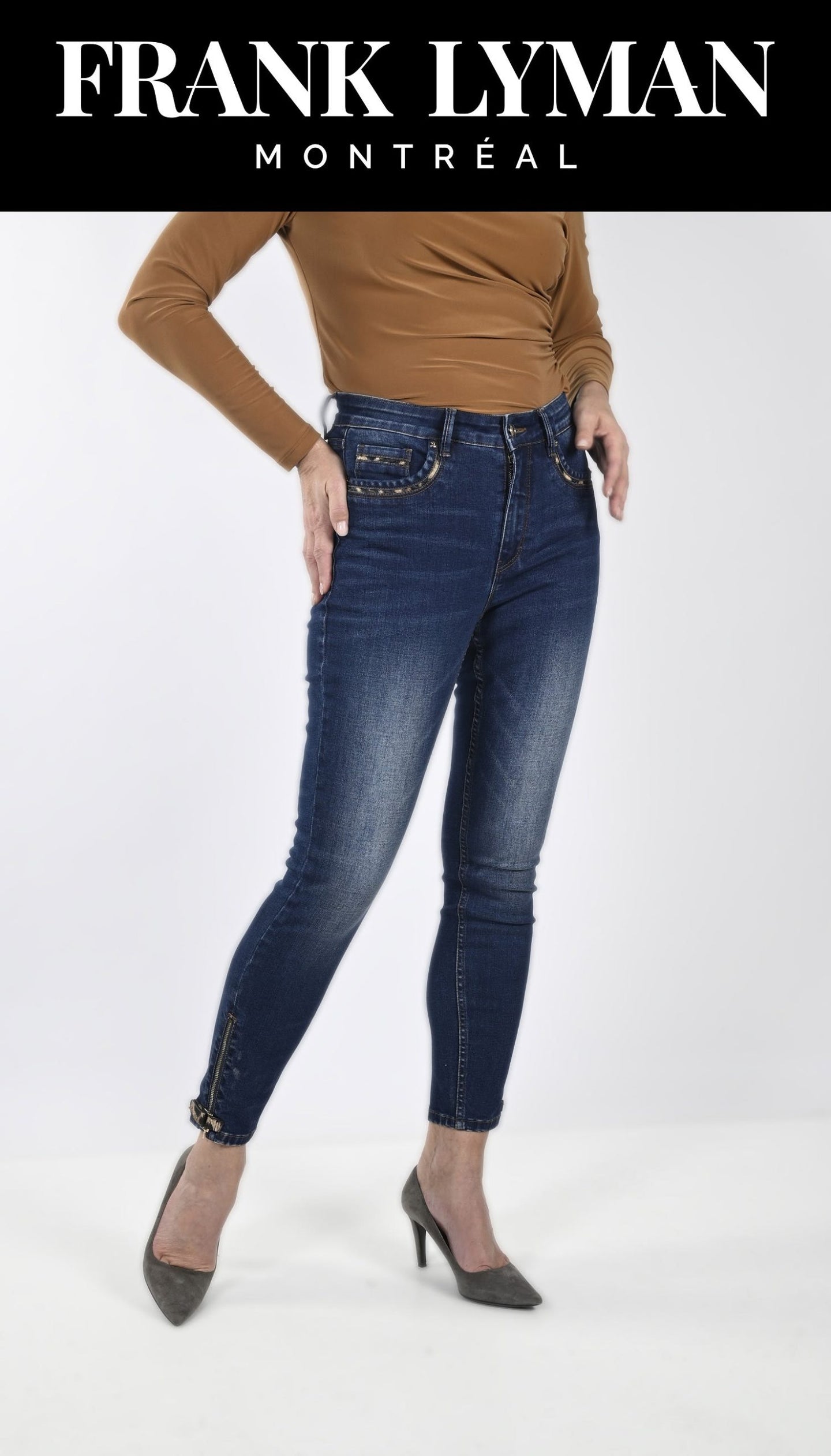 Jeans azul leopard Frank Lyman - 233830U- azul