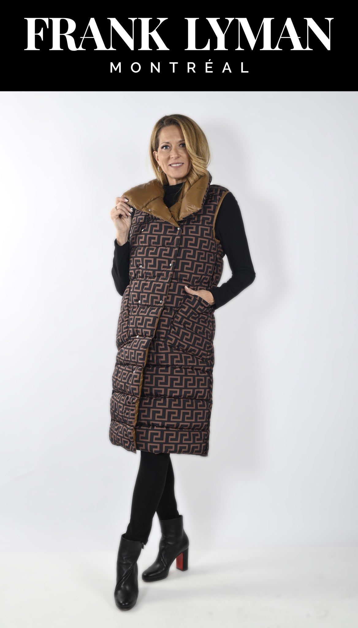 Doudoune Frank Lyman - 233884U-noir/camel