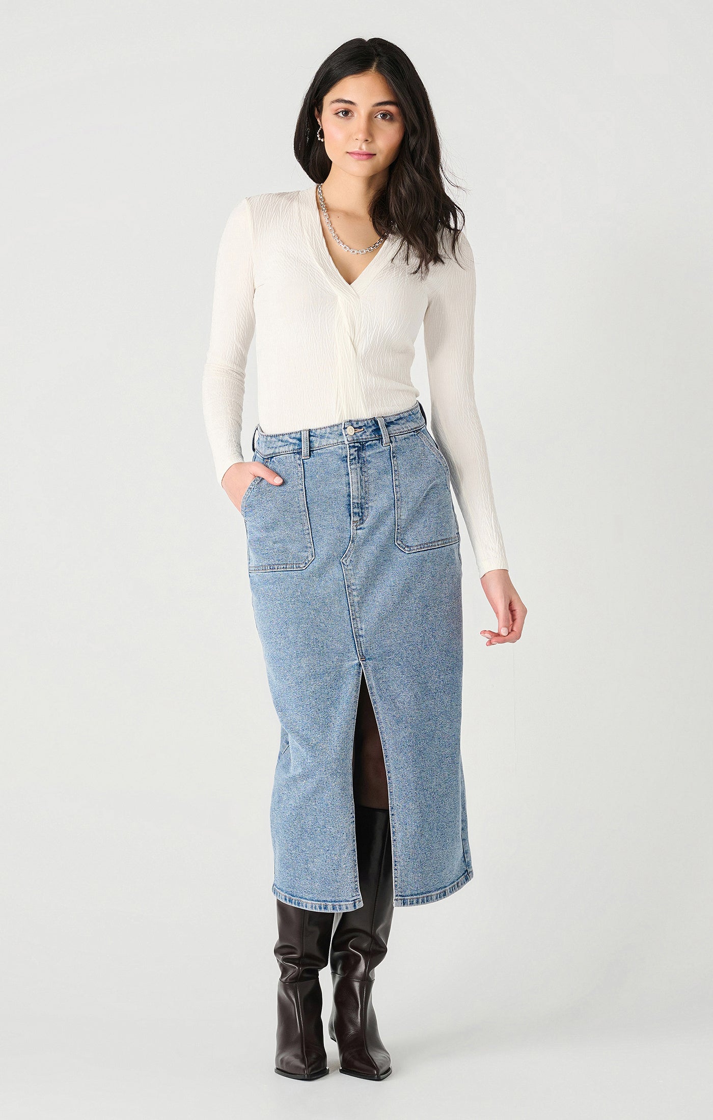 Jupe - Dex - 2425258D-Bleu denim