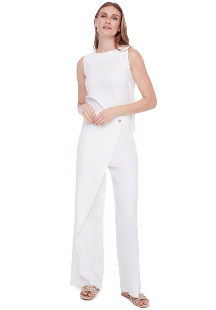 Pantalon lin ILTM - 246027TM-blanc