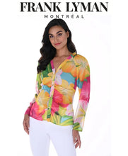Charger l&#39;image dans la galerie, Blouse print Frank Lyman - 246483-fushia green
