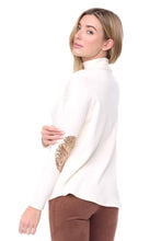Charger l&#39;image dans la galerie, Chandail patch paillette off white UP - 30318UP
