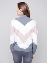 Charger l&#39;image dans la galerie, Tricot bloc couleur poudre Charlie b - C2518
