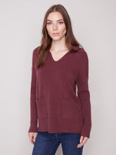 Charger l&#39;image dans la galerie, Tricot bourgogne charlie b - C2547
