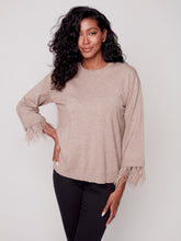 Charger l&#39;image dans la galerie, Chandail Camel manche plume Charlie b - C2602
