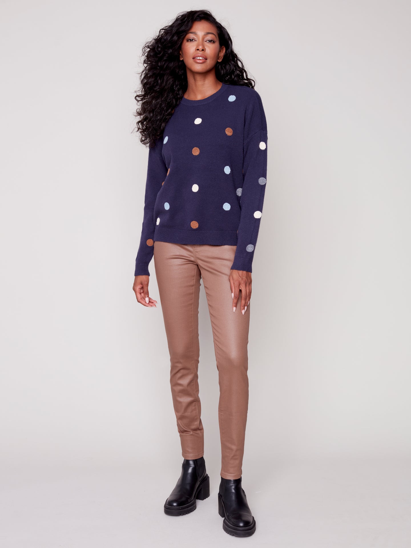Pantalon cuirette pull on Charlie b - C5125R