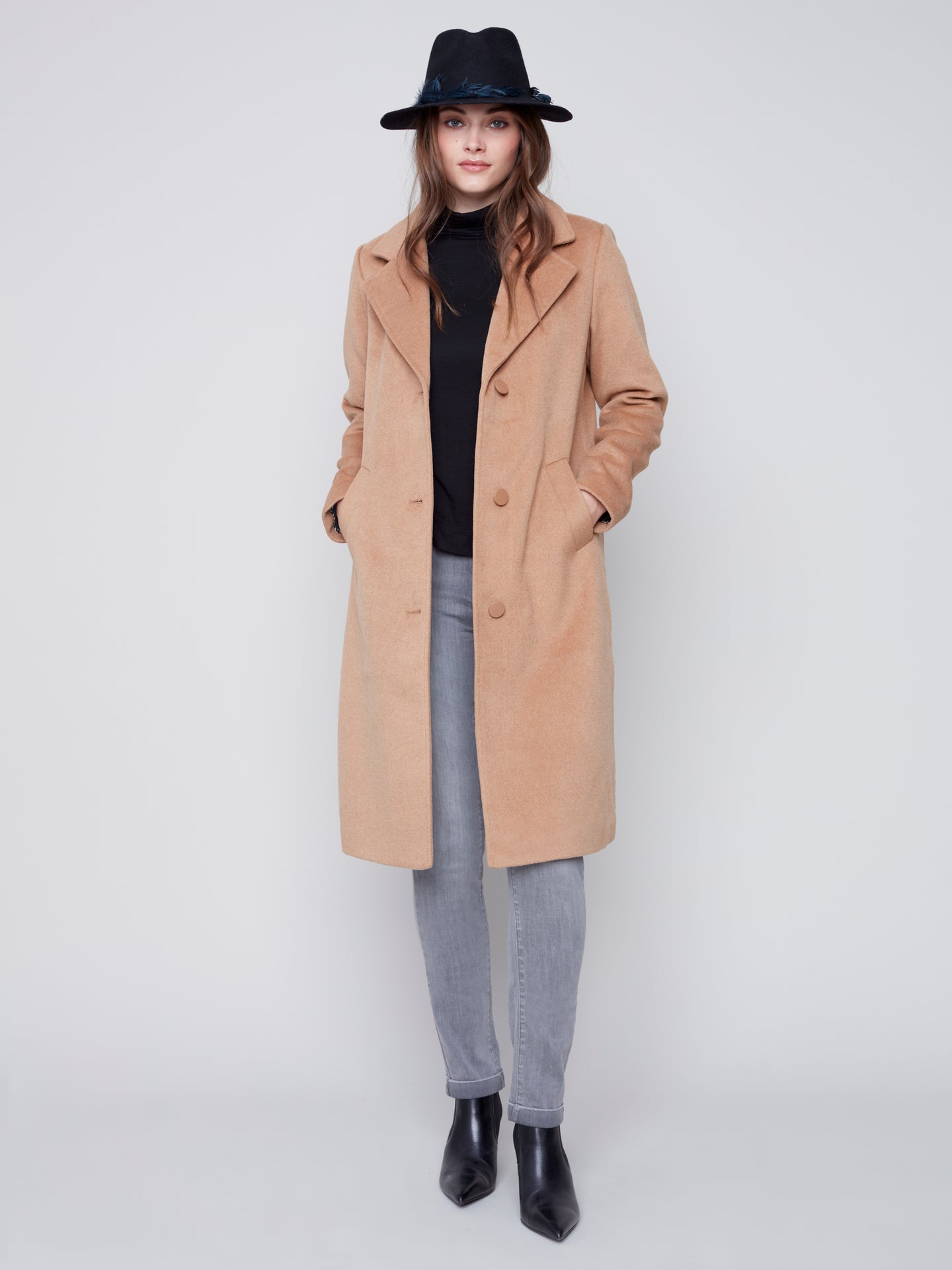 Manteau lainage camel Charlie b - C6280