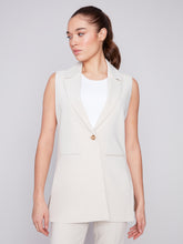 Charger l&#39;image dans la galerie, Blazer sans manche Charlie B - C6308-838B-beige
