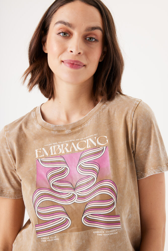 T-shirt embracing anthracite Garcia - G30001