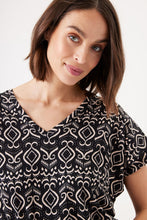Charger l&#39;image dans la galerie, Chandail print noir/camel Garcia - H30203
