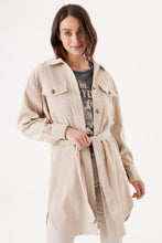 Charger l&#39;image dans la galerie, Robe surchemise beige garcia - H30291
