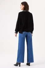 Charger l&#39;image dans la galerie, Blouse noir broderie Garcia - H30236
