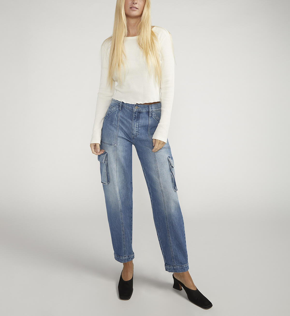 Jeans cargo Silver - L28380ACS251-indigo