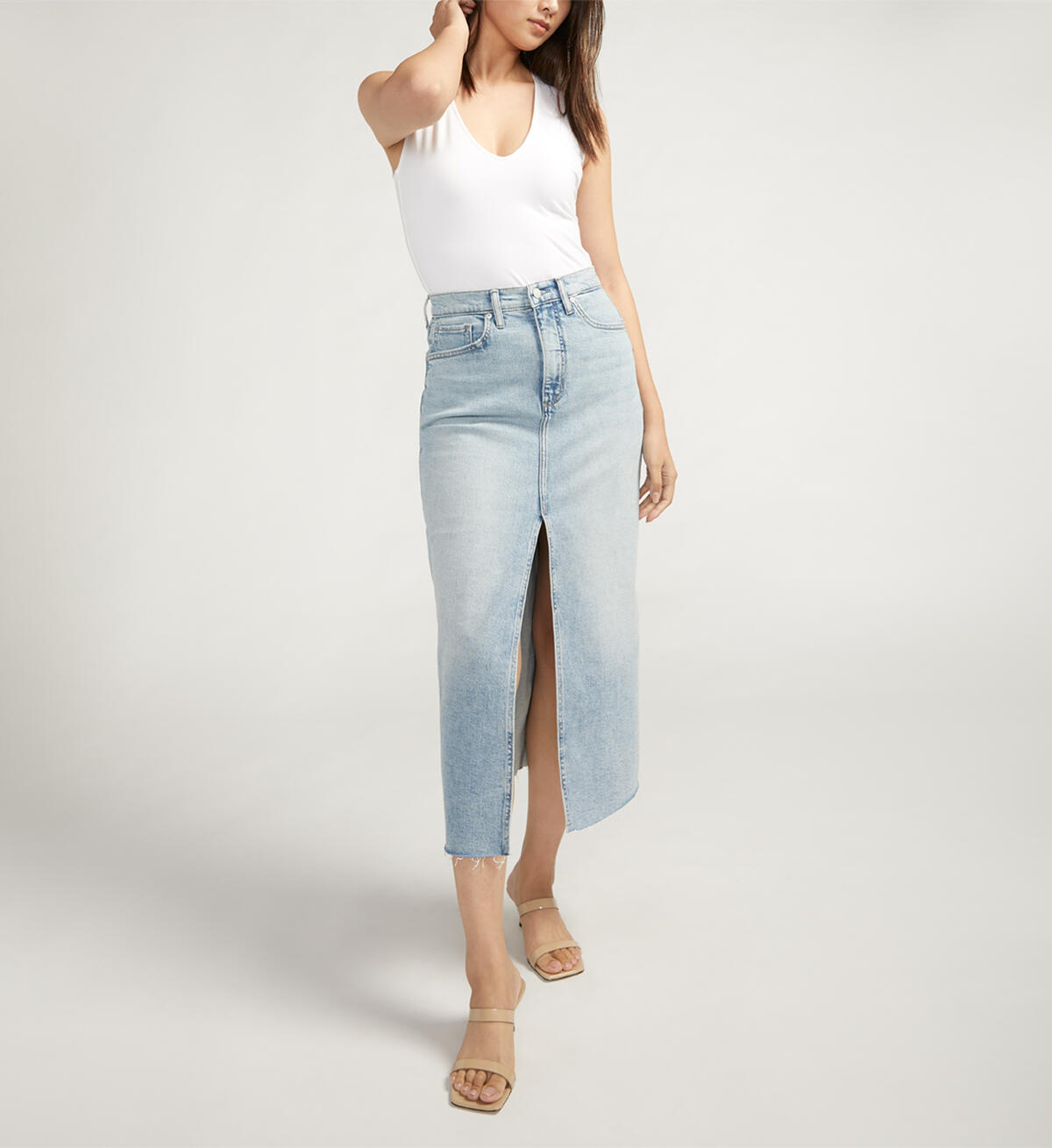 Jupe jeans Silver - L34112ACS174-indigo