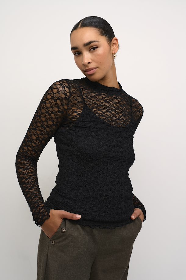 Mèche dentelle - Kaffe - 10509183 - Noir