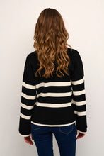 Charger l&#39;image dans la galerie, Tricot ray√© kaffe - 10507767-black deep
