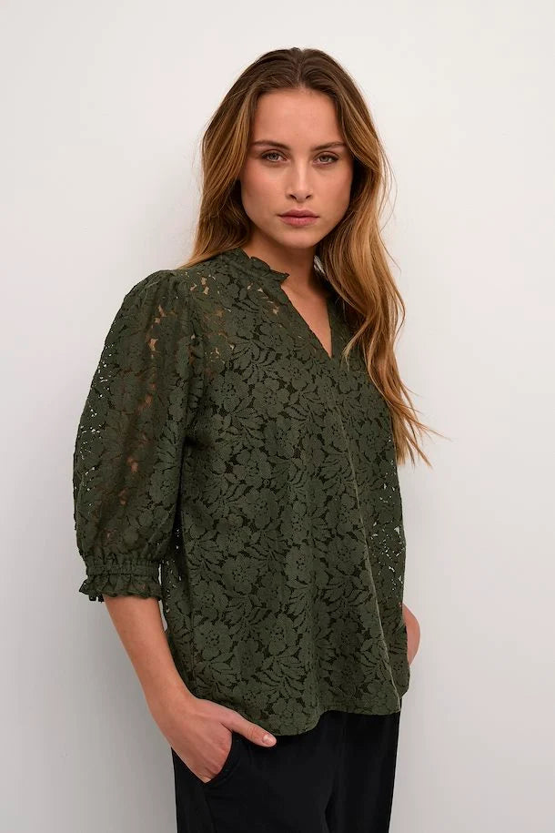 Blouse - Cream - 10612448-Deep depths