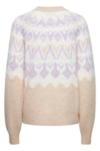Charger l&#39;image dans la galerie, Tricot beige/lilas B Young - 20813649-melan
