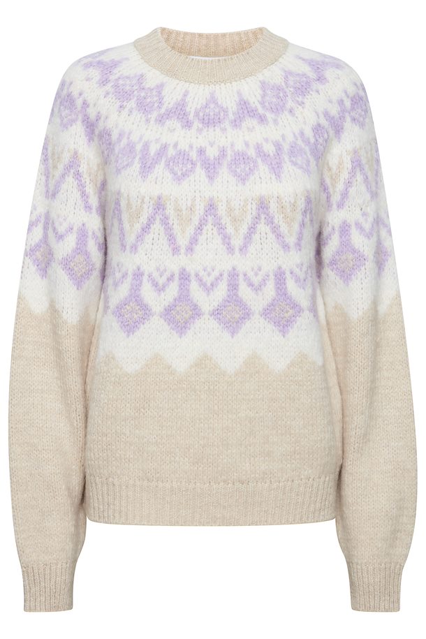 Tricot beige/lilas B Young - 20813649-melan