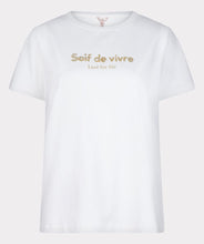 Charger l&#39;image dans la galerie, T-shirt off white soif de vivre Esqualo - F23.05517
