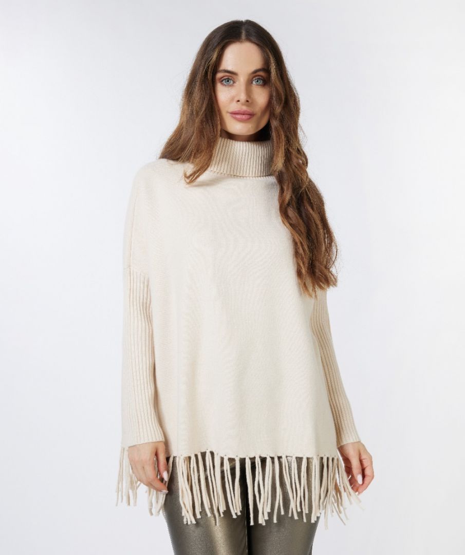 Tricot beige frange Esqualo - F23.07512
